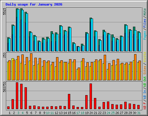 Daily usage for January 2026