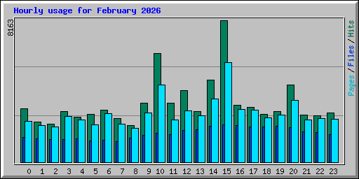 Hourly usage for February 2026