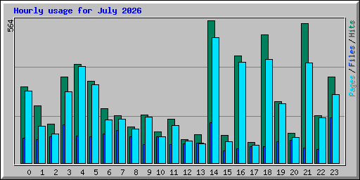 Hourly usage for July 2026